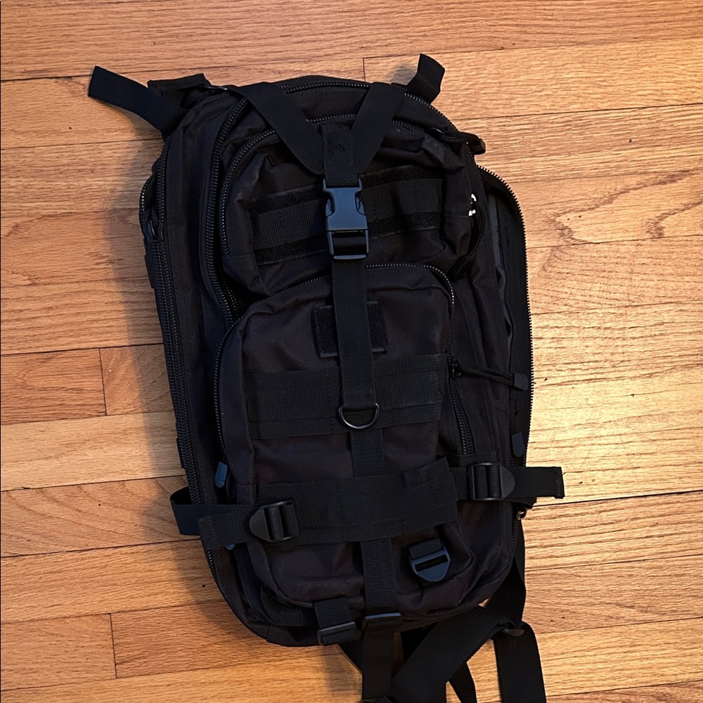 Black Tactical Backpack - image 1